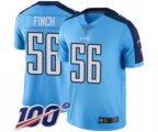 Tennessee Titans #56 Sharif Finch Limited Light Blue Rush Vapor Untouchable 100th Season Football Jersey
