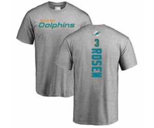 Miami Dolphins #3 Josh Rosen Ash Backer T-Shirt