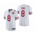 San Francisco 49ers #8 Steve Young White 2021 75th Anniversary Vapor Untouchable Limited Jersey