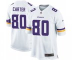 Minnesota Vikings #80 Cris Carter Game White Football Jersey