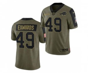 Buffalo Bills #49 Tremaine Edmunds 2021 Olive Salute To Service Limited Stitched Football Jersey