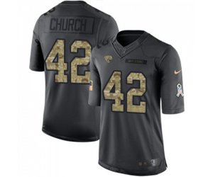 Jacksonville Jaguars #42 Barry Church Limited Black 2016 Salute to Service Football Jersey