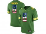 2016 US Flag Fashion 2016 Men's Oregon Duck Marcus Mariota #8 College Football Limited Jerseys - Apple Green