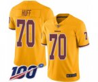 Washington Redskins #70 Sam Huff Limited Gold Rush Vapor Untouchable 100th Season Football Jersey