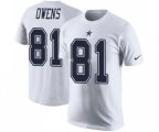 Dallas Cowboys #81 Terrell Owens White Rush Pride Name & Number T-Shirt