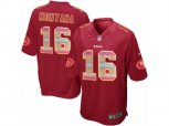 San Francisco 49ers #16 Joe Montana Limited Red Strobe NFL Jersey