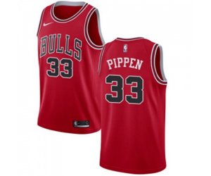 Nike Chicago Bulls #33 Scottie Pippen Swingman Red Road NBA Jersey - Icon Edition