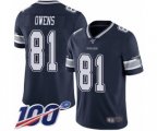 Dallas Cowboys #81 Terrell Owens Navy Blue Team Color Vapor Untouchable Limited Player 100th Season Football Jersey