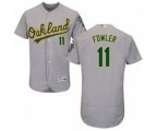 Oakland Athletics Dustin Fowler Grey Road Flex Base Authentic Collection Baseball Player Jersey
