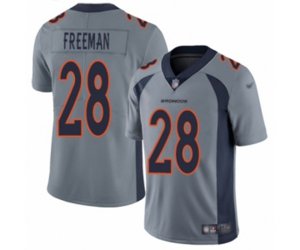 Denver Broncos #28 Royce Freeman Limited Silver Inverted Legend Football Jersey