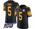 Pittsburgh Steelers #5 Joshua Dobbs Limited Black Rush Vapor Untouchable 100th Season Football Jersey