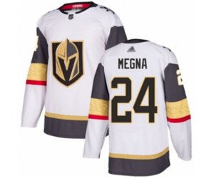 Vegas Golden Knights #24 Jaycob Megna Authentic White Away Hockey Jersey