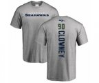 Seattle Seahawks #90 Jadeveon Clowney Ash Backer T-Shirt