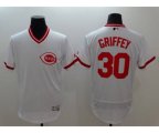 Cincinnati Reds #30 Ken Griffey Jr Majestic white Flexbase Authentic Collection Player Jersey