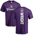 Minnesota Vikings #17 Jarius Wright Purple Backer T-Shirt