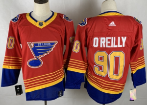 St. Louis Blues #90 Ryan O\'Reilly Red Fanatics Branded Royal Home Premier Breakaway Player Jersey