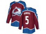 Colorado Avalanche #5 Rob Ramage Burgundy Home Authentic Stitched NHL Jersey