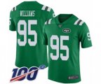 New York Jets #95 Quinnen Williams Limited Green Rush Vapor Untouchable 100th Season Football Jersey