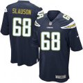 Los Angeles Chargers #68 Matt Slauson Game Navy Blue Team Color NFL Jersey
