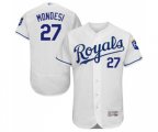Kansas City Royals #27 Adalberto Mondesi White Flexbase Authentic Collection Baseball Jersey