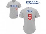 Chicago Cubs #9 Javier Baez Replica Grey Road Cool Base MLB Jersey