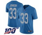 Detroit Lions #33 Kerryon Johnson Blue Alternate Vapor Untouchable Limited Player 100th Season Football Jersey
