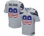 Seattle Seahawks #89 Doug Baldwin Elite Grey Alternate USA Flag Fashion Football Jersey