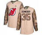 New Jersey Devils #35 Cory Schneider Authentic Camo Veterans Day Practice Hockey Jersey