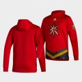 Vegas Golden Knights Blank Red NHL 2021 Adidas Pullover Hoodie Jersey