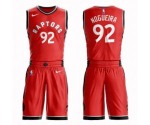 Toronto Raptors #92 Lucas Nogueira Swingman Red Basketball Suit Jersey - Icon Edition