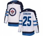 Winnipeg Jets #25 Paul Stastny Authentic White Away NHL Jersey