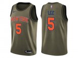 New York Knicks #5 Courtney Lee Green Salute to Service NBA Swingman Jersey