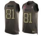 Tampa Bay Buccaneers #81 Antonio Brown Green Stitched NFL Limited Salute To Service Tank Top Jersey