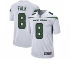New York Jets #8 Luke Falk Game White Football Jersey
