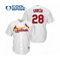 St. Louis Cardinals #28 Adolis Garcia Authentic White Home Cool Base Baseball Player Jersey