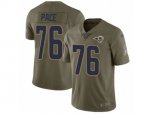Los Angeles Rams #76 Orlando Pace Limited Olive 2017 Salute to Service NFL Jersey