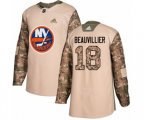 New York Islanders #18 Anthony Beauvillier Authentic Camo Veterans Day Practice NHL Jersey