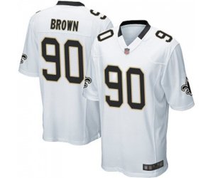 New Orleans Saints #90 Malcom Brown Game White Football Jersey