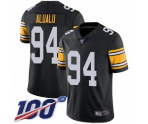 Pittsburgh Steelers #94 Tyson Alualu Black Alternate Vapor Untouchable Limited Player 100th Season Football Jersey