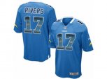 Los Angeles Chargers #17 Philip Rivers Limited Electric Blue Strobe NFL Jersey