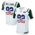 New York Jets #92 Leonard Williams Elite White Road USA Flag Fashion NFL Jersey