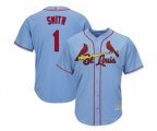 St. Louis Cardinals #1 Ozzie Smith Replica Light Blue Alternate Cool Base Baseball Jersey