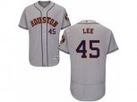 Houston Astros #45 Carlos Lee Grey Flexbase Authentic Collection MLB Jersey