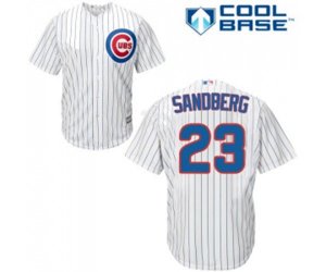 Chicago Cubs #23 Ryne Sandberg Replica White Home Cool Base Baseball Jersey