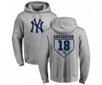 MLB Nike New York Yankees #18 Didi Gregorius Gray RBI Pullover Hoodie