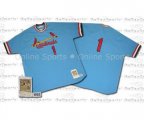1982 St. Louis Cardinals #1 Ozzie Smith Authentic Blue Throwback Baseball Jersey