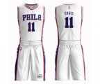 Philadelphia 76ers #11 James Ennis Swingman White Basketball Suit Jersey - Association Edition