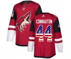 Arizona Coyotes #44 Kevin Connauton Authentic Red USA Flag Fashion Hockey Jersey