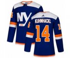 New York Islanders #14 Tom Kuhnhackl Authentic Blue Alternate NHL Jersey