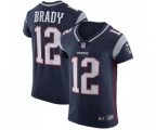 New England Patriots #12 Tom Brady Navy Blue Team Color Vapor Untouchable Elite Player Football Jersey
